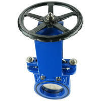 Задвижка шиберная DN.ru GGG40-SS304-NBR-2W Ду125 Ру10 двусторонняя, штурвал D040-03163