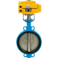 Затвор DN.ru дисковый GGG50-GGG40-EPDM Ду250 Ру16 с электроприводом QT-060 24В D050-01835