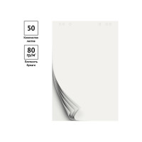 Блокнот для флипчарта OfficeSpace 67.5х98см, 50л, белый, 80г/м2, с перфорацией 257322