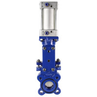 Шиберная задвижка DN.ru GGG40-SS304-EPDM-2W-DA Ду80 Ру10 пневмопривод D040-03059