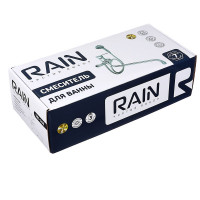 Смеситель для ванны RAIN Мира круглый излив 35 см., душевой набор, картридж 35 мм., латунь, хром 561-308