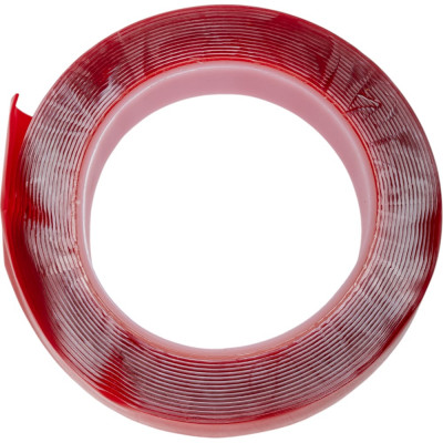 Акриловая двусторонняя клейкая лента Holex 19 мм х 5 м, 1 мм, прозрачная, блистер HAS-93892