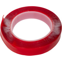 Акриловая двусторонняя клейкая лента Holex 19 мм х 5 м, 1 мм, прозрачная, блистер HAS-93892