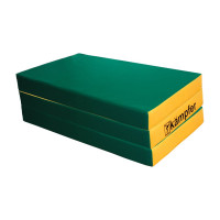 Спортивный мат Kampfer Classic Мат №6, 150х100х10 см, складной, винилискожа, зеленый/желтый K04023001