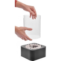 Настольный биокамин BRADEX SQUARE, 17x17x25,5 см, из металла, стекла TD 0746