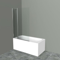 Душевая шторка на ванну BelBagno UNO-V-11-90/150-C-Cr