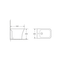 Напольное биде Azario Fretta Square AZ-1215C 00074737