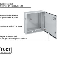 Щит с монтажной панелью ЩМП-6.6.1-0 IP66 600х600х150 TDM ELECTRIC SQ0905-0080