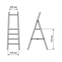Диэлектрическая стремянка TDM ELECTRIC ЭкспертЭлектрик СД-1.5 4 ступени, до 50 кВ SQ1028-0602