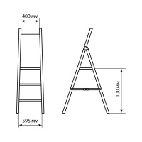 Диэлектрическая стремянка TDM ELECTRIC ЭкспертЭлектрик СД-1.0 3 ступени, до 50 кВ SQ1028-0601