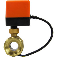 Кран DN.ru латунный RP.BRASS.120.MM.015 Ду15 Ру16 муфтовый электропривод 24В DC D160-00117