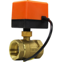 Кран DN.ru латунный RP.BRASS.120.MM.015 Ду15 Ру16 муфтовый электропривод 24В DC D160-00117