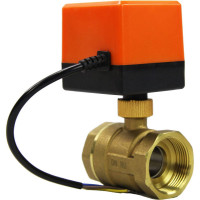 Кран DN.ru латунный RP.BRASS.120.MM.015 Ду15 Ру16 муфтовый электропривод 24В DC D160-00117