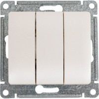 3-клавишный выключатель Systeme Electric Glossa Перламутр сх.3, 10AX SE GSL000631