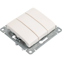 3-клавишный выключатель Systeme Electric Glossa Перламутр сх.3, 10AX SE GSL000631