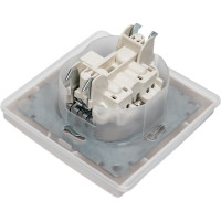 Розетка GENERICA KVARTA 1ая с з/к/ш кр. РСбш10-3-КБ-44 16А IP44 бел. KV-R16-16-44-K01
