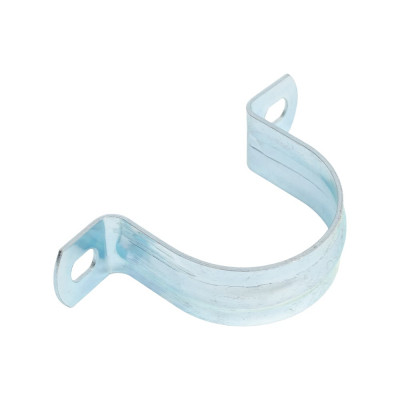 Оцинкованная скоба с двумя отверстиями Экопласт для трубы D40 мм, 100 шт. 43640