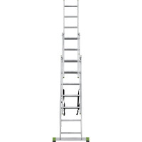 Алюминиевая трехсекционная лестница Новая Высота усиленная 3х7 ступеней 2230307