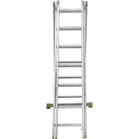 Алюминиевая трехсекционная лестница Новая Высота усиленная 3х7 ступеней 2230307