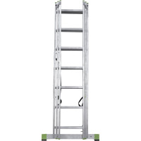 Алюминиевая трехсекционная лестница Новая Высота усиленная 3х7 ступеней 2230307