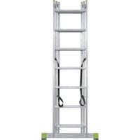 Алюминиевая трехсекционная лестница Новая Высота усиленная 3х7 ступеней 2230307