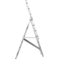 Алюминиевая трехсекционная лестница Новая Высота усиленная 3х7 ступеней 2230307