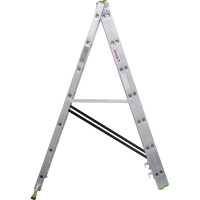 Алюминиевая трехсекционная лестница Новая Высота усиленная 3х7 ступеней 2230307