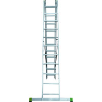 Алюминиевая трехсекционная лестница Новая Высота усиленная 3х11 ступеней 2230311