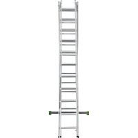 Алюминиевая трехсекционная лестница Новая Высота усиленная 3х11 ступеней 2230311