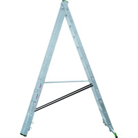 Алюминиевая трехсекционная лестница Новая Высота усиленная 3х11 ступеней 2230311