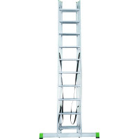 Алюминиевая трехсекционная лестница Новая Высота усиленная 3х10 ступеней 2230310