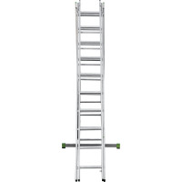 Алюминиевая трехсекционная лестница Новая Высота усиленная 3х10 ступеней 2230310