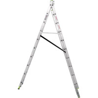 Алюминиевая трехсекционная лестница Новая Высота усиленная 3х10 ступеней 2230310