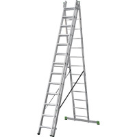 Алюминиевая трехсекционная лестница Новая Высота усиленная 3х13 ступеней 2230313