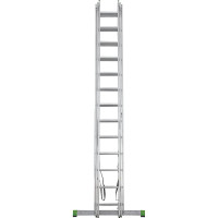 Алюминиевая трехсекционная лестница Новая Высота усиленная 3х13 ступеней 2230313