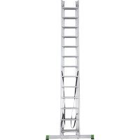 Алюминиевая трехсекционная лестница Новая Высота усиленная 3х13 ступеней 2230313