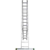 Алюминиевая трехсекционная лестница Новая Высота усиленная 3х13 ступеней 2230313
