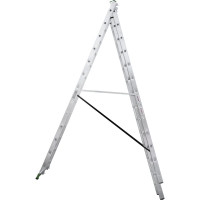 Алюминиевая трехсекционная лестница Новая Высота усиленная 3х13 ступеней 2230313