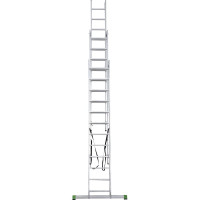 Алюминиевая трехсекционная лестница Новая Высота усиленная 3х12 ступеней 2230312