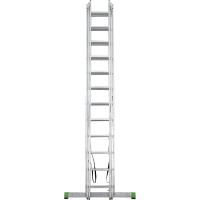Алюминиевая трехсекционная лестница Новая Высота усиленная 3х12 ступеней 2230312