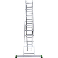 Алюминиевая трехсекционная лестница Новая Высота усиленная 3х12 ступеней 2230312