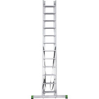 Алюминиевая трехсекционная лестница Новая Высота усиленная 3х12 ступеней 2230312