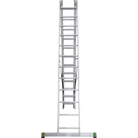 Алюминиевая трехсекционная лестница Новая Высота усиленная 3х12 ступеней 2230312