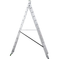 Алюминиевая трехсекционная лестница Новая Высота усиленная 3х12 ступеней 2230312
