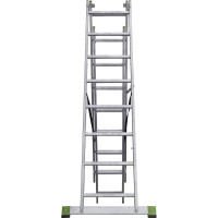 Алюминиевая трехсекционная лестница Новая Высота усиленная 3х8 ступеней 2230308