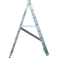 Алюминиевая трехсекционная лестница Новая Высота усиленная 3х8 ступеней 2230308