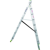 Алюминиевая трехсекционная лестница Новая Высота усиленная 3х8 ступеней 2230308