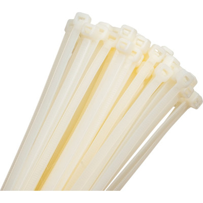Нейлоновые хомуты Ultima 4.8х300 мм, белые, 100 шт, пакет 152008