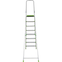 Алюминиевая стремянка Новая Высота PRO 1х8 ступеней, Max нагр. 180 кг, 2К башмаки, 2117108