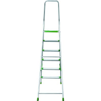 Алюминиевая стремянка Новая Высота PRO 1х6 ступеней, Max нагр. 180 кг, 2К башмаки, 2117106